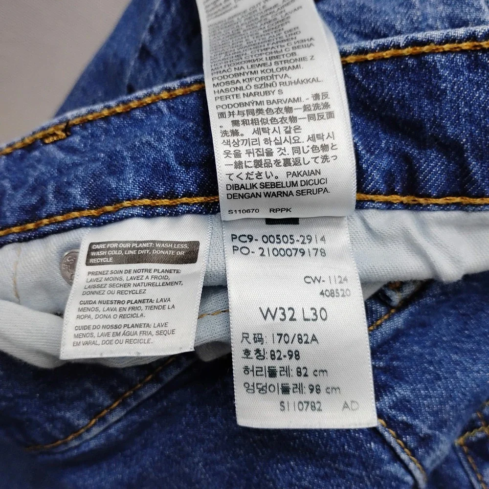 Levis 505 Regular Fit Jeans Mens 32x30 Medium Wash Blue Denim
